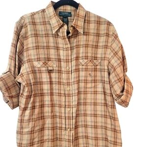 Ralph Lauren 100 percent linen shirt size Large